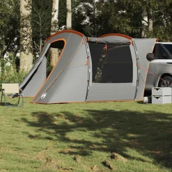 vidaXL Autotent waterdicht grijs en oranje