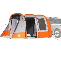 vidaXL Autotent waterdicht grijs en oranje