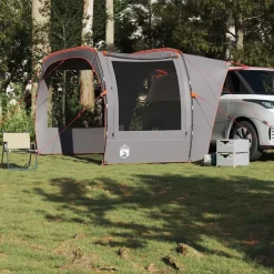 vidaXL Autotent waterdicht grijs en oranje