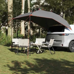 vidaXL Autotent waterdicht grijs en oranje