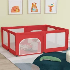 vidaXL Babybox met 2 deuren oxford stof rood