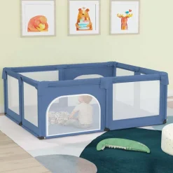 vidaXL Babybox met 2 deuren oxford stof lichtblauw