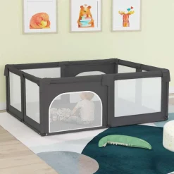 vidaXL Babybox met 2 deuren oxford stof donkergrijs