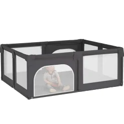vidaXL Babybox met 2 deuren oxford stof donkergrijs