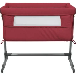 vidaXL Babybox met matras linnen rood