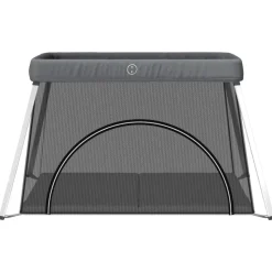 vidaXL Babybox met matras linnen donkergrijs