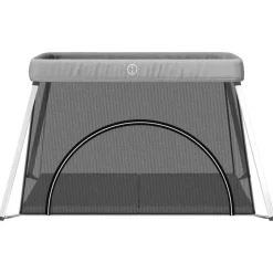 vidaXL Babybox met matras linnen lichtgrijs