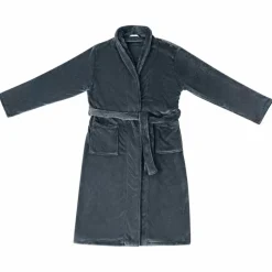 vidaXL Badjas zonder Kap Marineblauw s Flanel