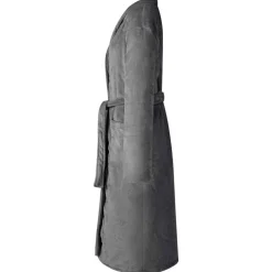 vidaXL Badjas zonder Kap Donkergrijs s Flanel