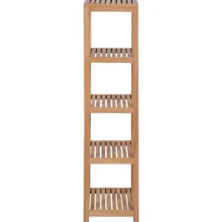 vidaXL Badkamer opbergrek 4-laags 42x42x165 cm massief teakhout