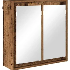 vidaXL Badkamer spiegelkast Oud Hout 60 x 20 x 60 cm Bewerkt hout