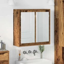 vidaXL Badkamer spiegelkast Oud Hout 60 x 20 x 60 cm Bewerkt hout