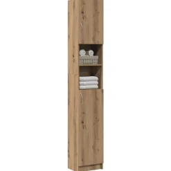 vidaXL Badkamerkast Artisan Eiken 32x25,5x190 cm Bewerkt Hout