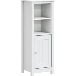 vidaXL Badkamerkast BERG 40x34x110 cm massief grenenhout wit