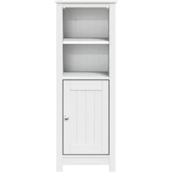 vidaXL Badkamerkast BERG 40x34x110 cm massief grenenhout wit