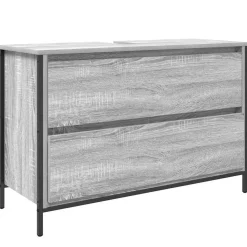 vidaXL Badkamerkast met lades 90x34,5x60 cm grijs sonoma