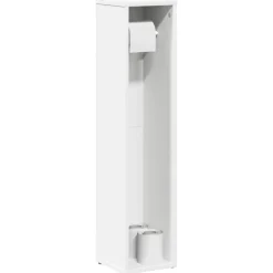 vidaXL Badkamerkast met rolhouder 20,5x20x90 cm wit