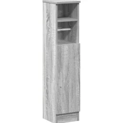 vidaXL Badkamerkast met rolhouder 20,5x22x90 cm grijs sonoma eiken