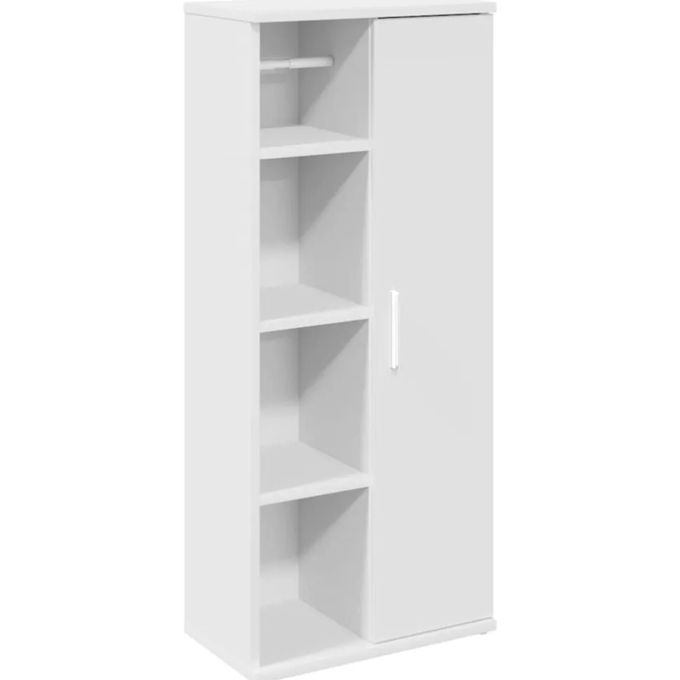 vidaXL Badkamerkast met rolhouder 39x22x90 cm wit
