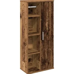 vidaXL Badkamerkast met rolhouder 39x22x90 cm oud houtkleurig