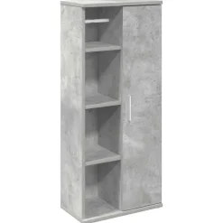 vidaXL Badkamerkast met rolhouder 39x22x90 cm betongrijs