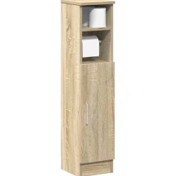 vidaXL Badkamerkast met rolhouder 20,5x22x90 cm sonoma eikenkleurig