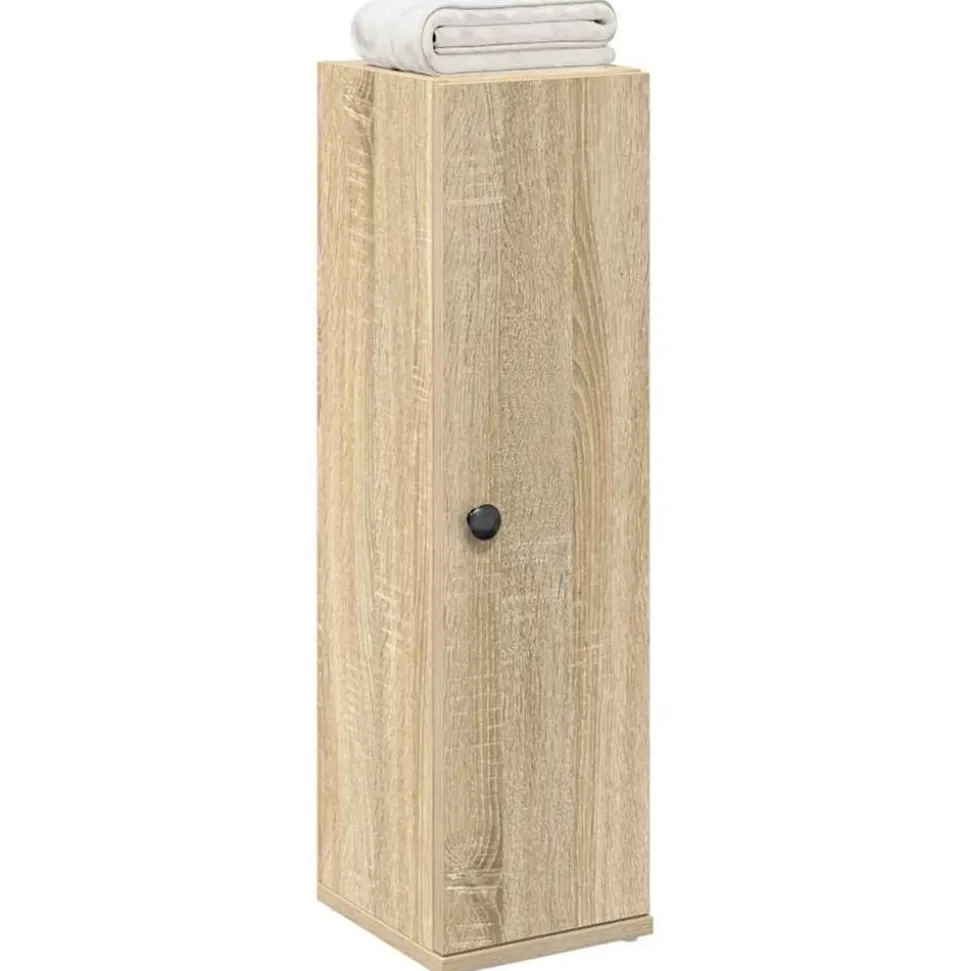 vidaXL Badkamerkast met rolhouder 20,5x22x72 cm sonoma eikenkleurig