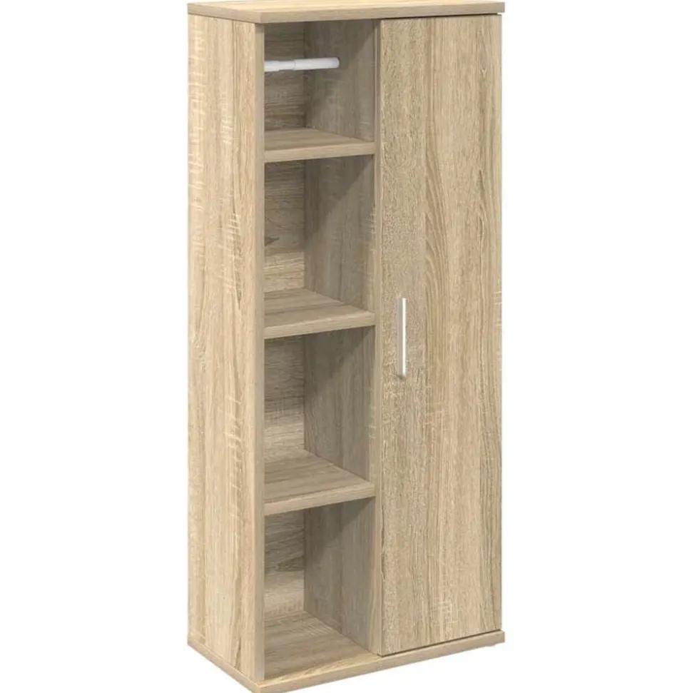 vidaXL Badkamerkast met rolhouder 39x22x90 cm sonoma eikenkleurig