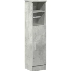 vidaXL Badkamerkast met rolhouder 20,5x22x90 cm betongrijs