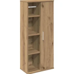 vidaXL Badkamerkast met rolhouder 39x22x90 cm artisanaal eikenkleur