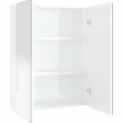 vidaXL Badkamerkast met spiegel 60x15x75 cm MDF glanzend wit