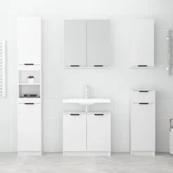 vidaXL Badkamerkast met spiegel 64x20x67 cm wit