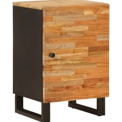 vidaXL Badkamerkast Naturel 38 x 33 x 58 cm Massief Mango Hout