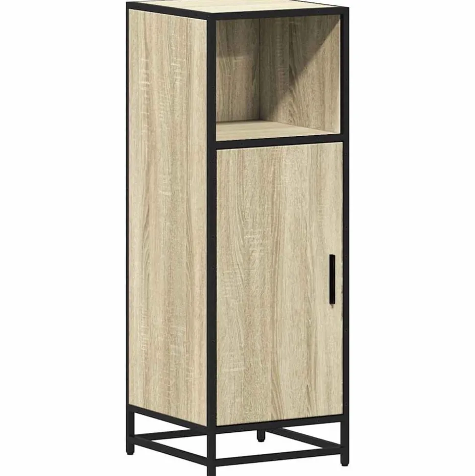 vidaXL Badkamerkast Sonoma Eiken 35x37,5x100 cm Bewerkt Hout