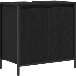 vidaXL Badkamerkast wastafelmeubel 60x34,5x60 cm zwart