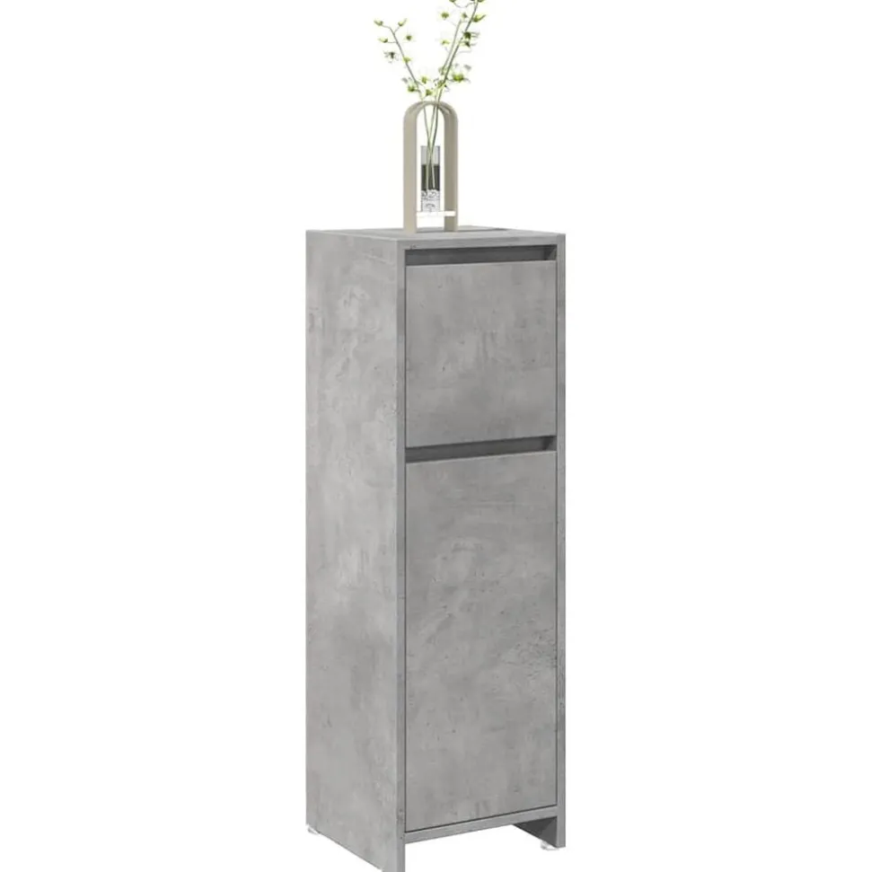 vidaXL Badkamerkast 30x30x95 cm spaanplaat betongrijs