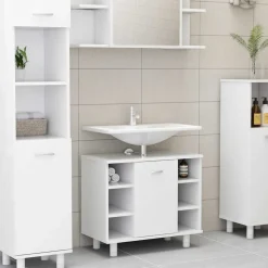 vidaXL Badkamerkast 60x32x53,5 cm bewerkt hout wit