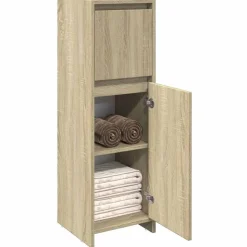 vidaXL Badkamerkast 30x30x95 cm spaanplaat sonoma eikenkleurig