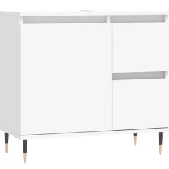 vidaXL Badkamerkast 65x33x60 cm bewerkt hout wit