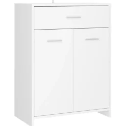 vidaXL Badkamerkast 60x33x80 cm bewerkt hout wit