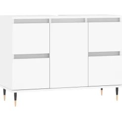 vidaXL Badkamerkast 80x33x60 cm bewerkt hout wit