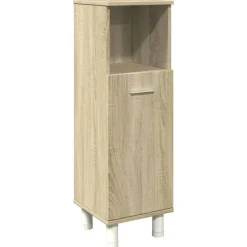 vidaXL Badkamerkast 30,5x30x95 cm bewerkt hout sonoma eikenkleurig