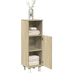 vidaXL Badkamerkast 30,5x30x95 cm bewerkt hout sonoma eikenkleurig