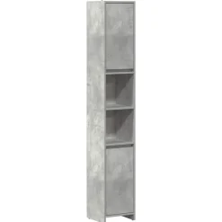 vidaXL Badkamerkast 30x30x183,5 cm spaanplaat betongrijs