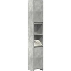 vidaXL Badkamerkast 30x30x183,5 cm spaanplaat betongrijs