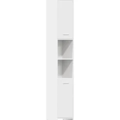 vidaXL Badkamerkast 30x30x183,5 cm bewerkt hout wit
