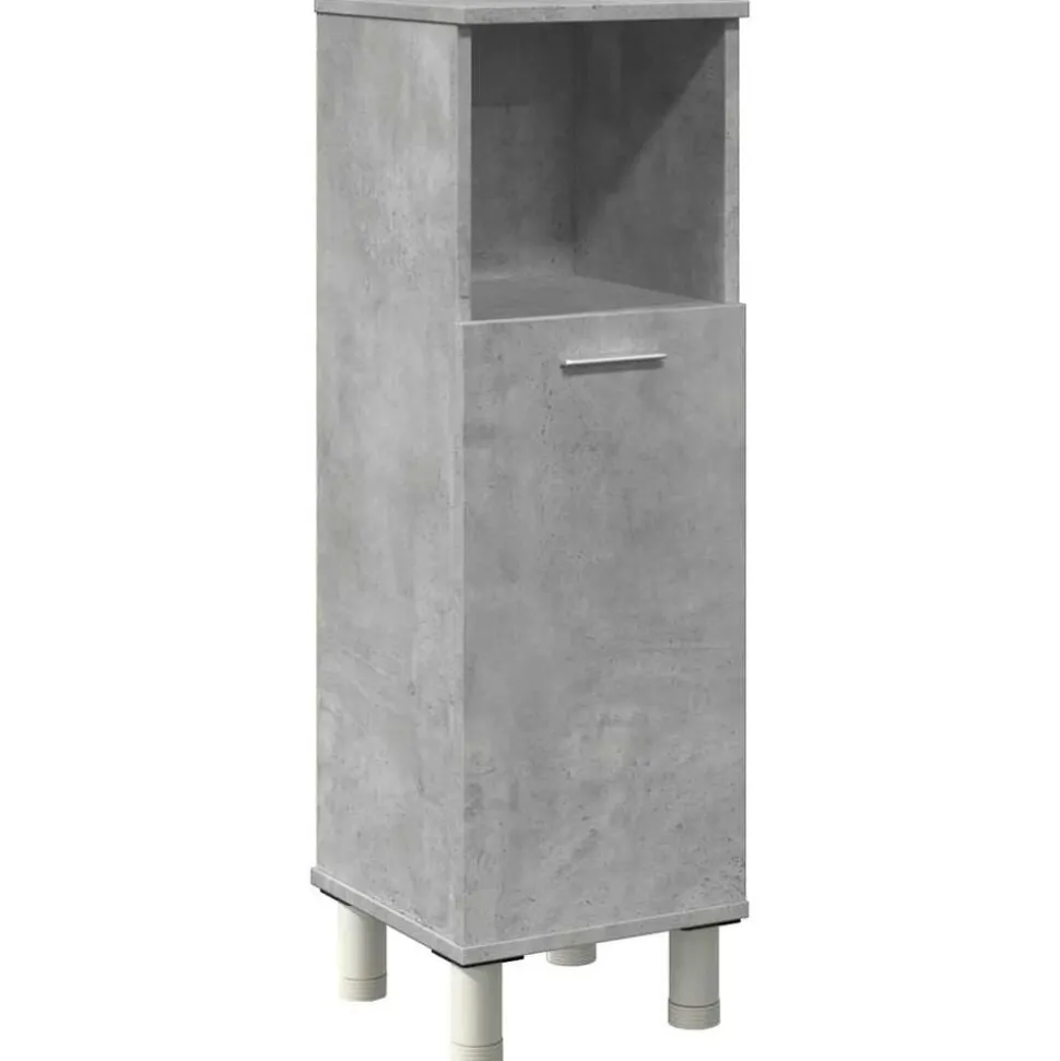 vidaXL Badkamerkast 30x30x95 cm spaanplaat betongrijs