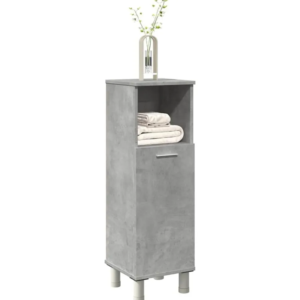 vidaXL Badkamerkast 30x30x95 cm spaanplaat betongrijs