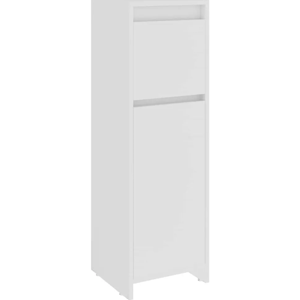 vidaXL Badkamerkast 30x30x95 cm bewerkt hout wit