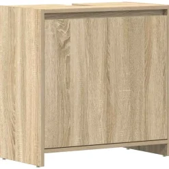 vidaXL Badkamerkast 60x33x61 cm bewerkt hout sonoma eikenkleurig